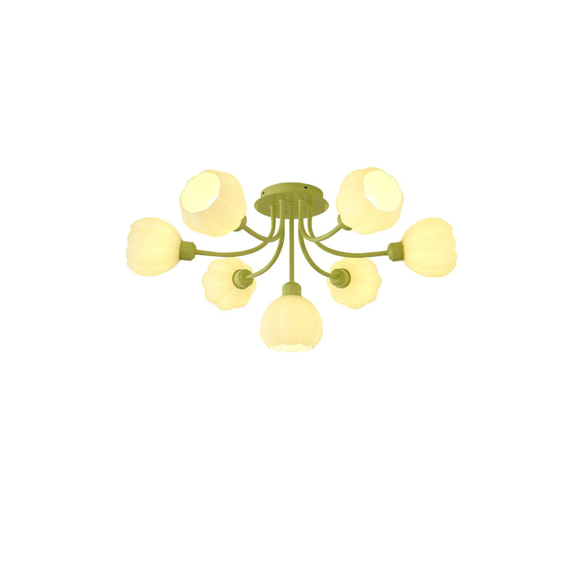 Zenorarae Plafonnier en Verre Matcha Élégant - Neutralighting