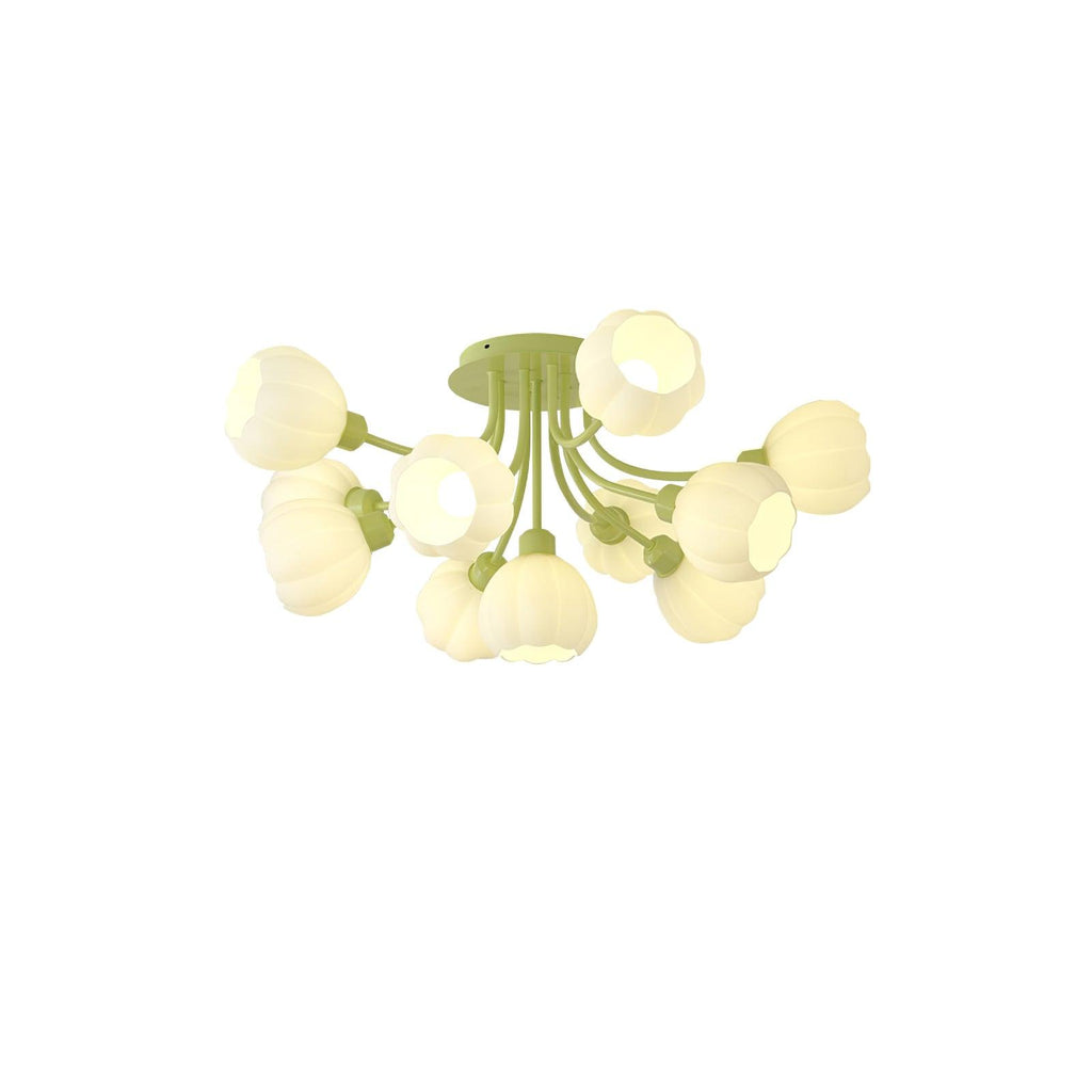 Zenorarae Plafonnier en Verre Matcha Élégant - Neutralighting