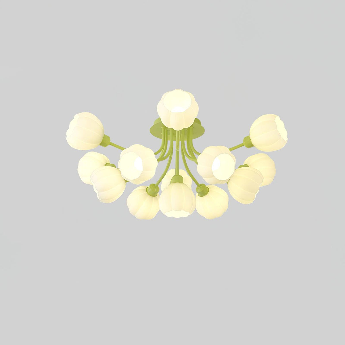 Zenorarae Plafonnier en Verre Matcha Élégant - Neutralighting