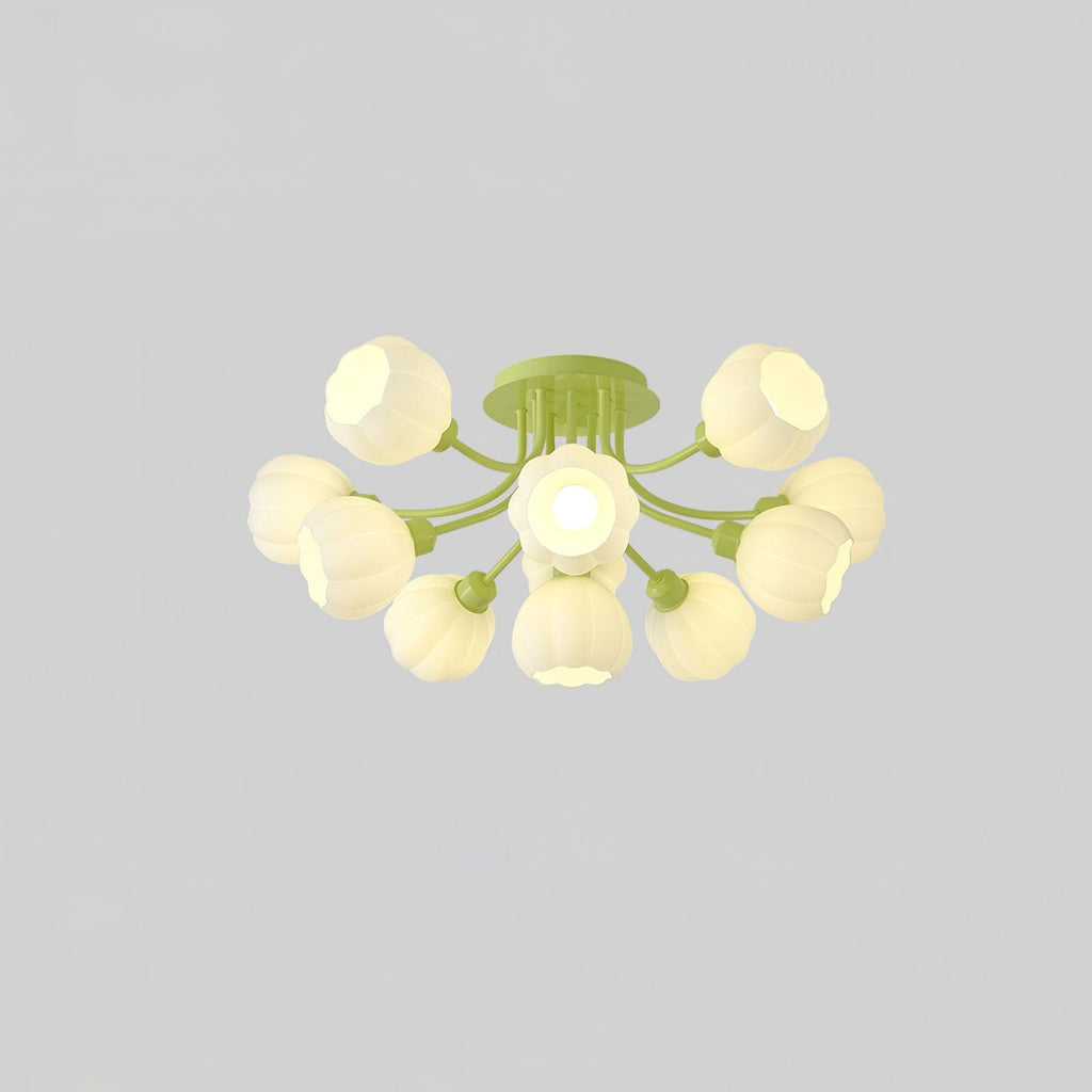 Zenorarae Plafonnier en Verre Matcha Élégant - Neutralighting