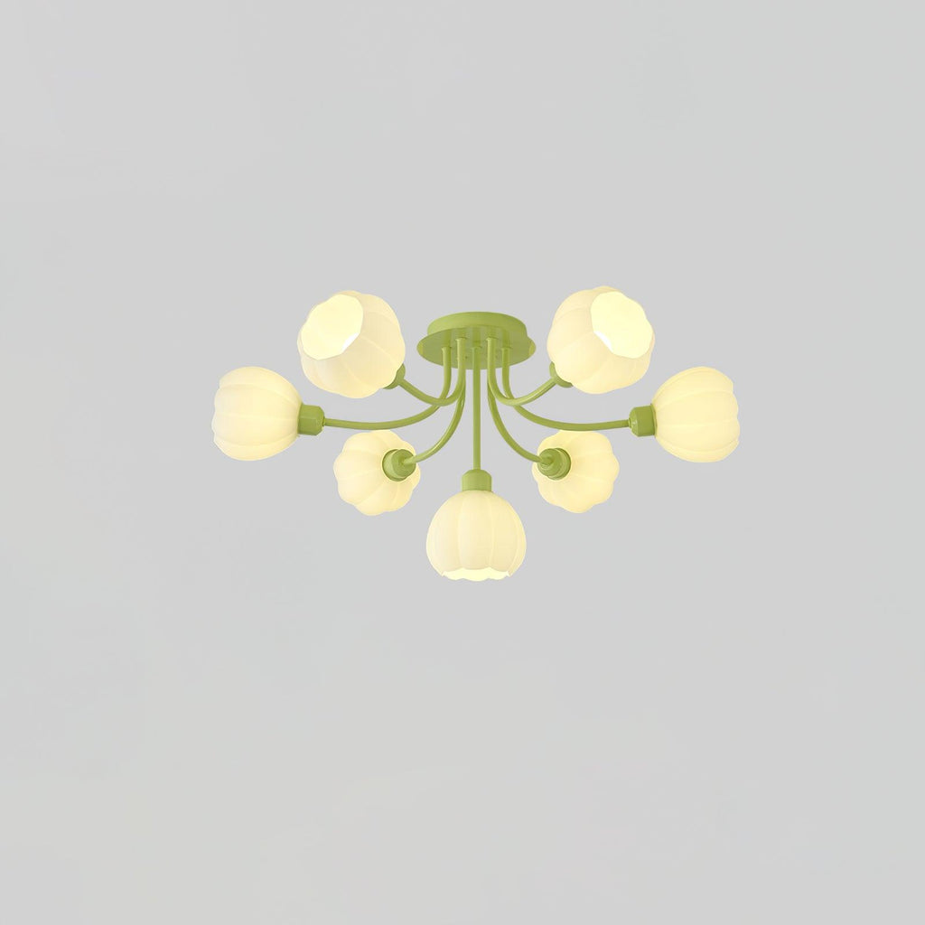 Zenorarae Plafonnier en Verre Matcha Élégant - Neutralighting