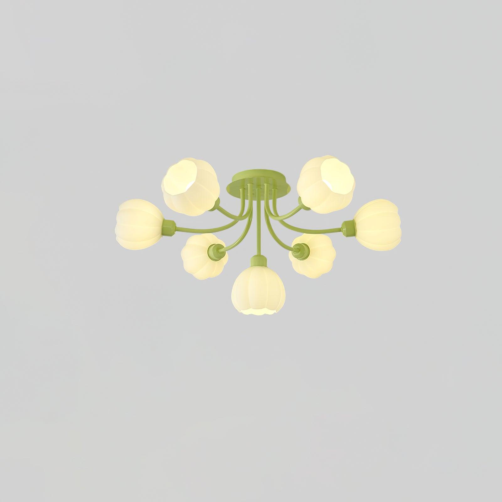 Zenorarae Plafonnier en Verre Matcha Élégant - Neutralighting
