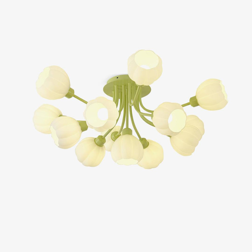 Zenorarae Plafonnier en Verre Matcha Élégant - Neutralighting