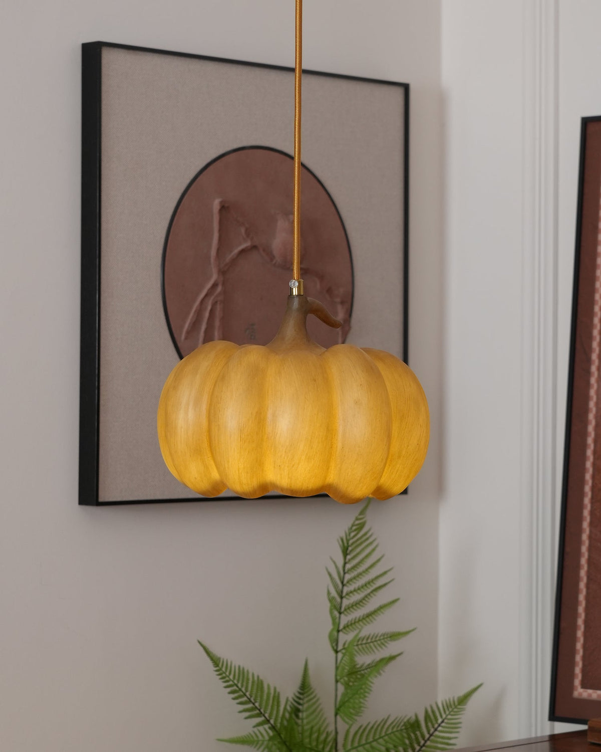 Duzy Pumpkin Lampe Suspendue Résine Vintage Japonaise - Neutralighting