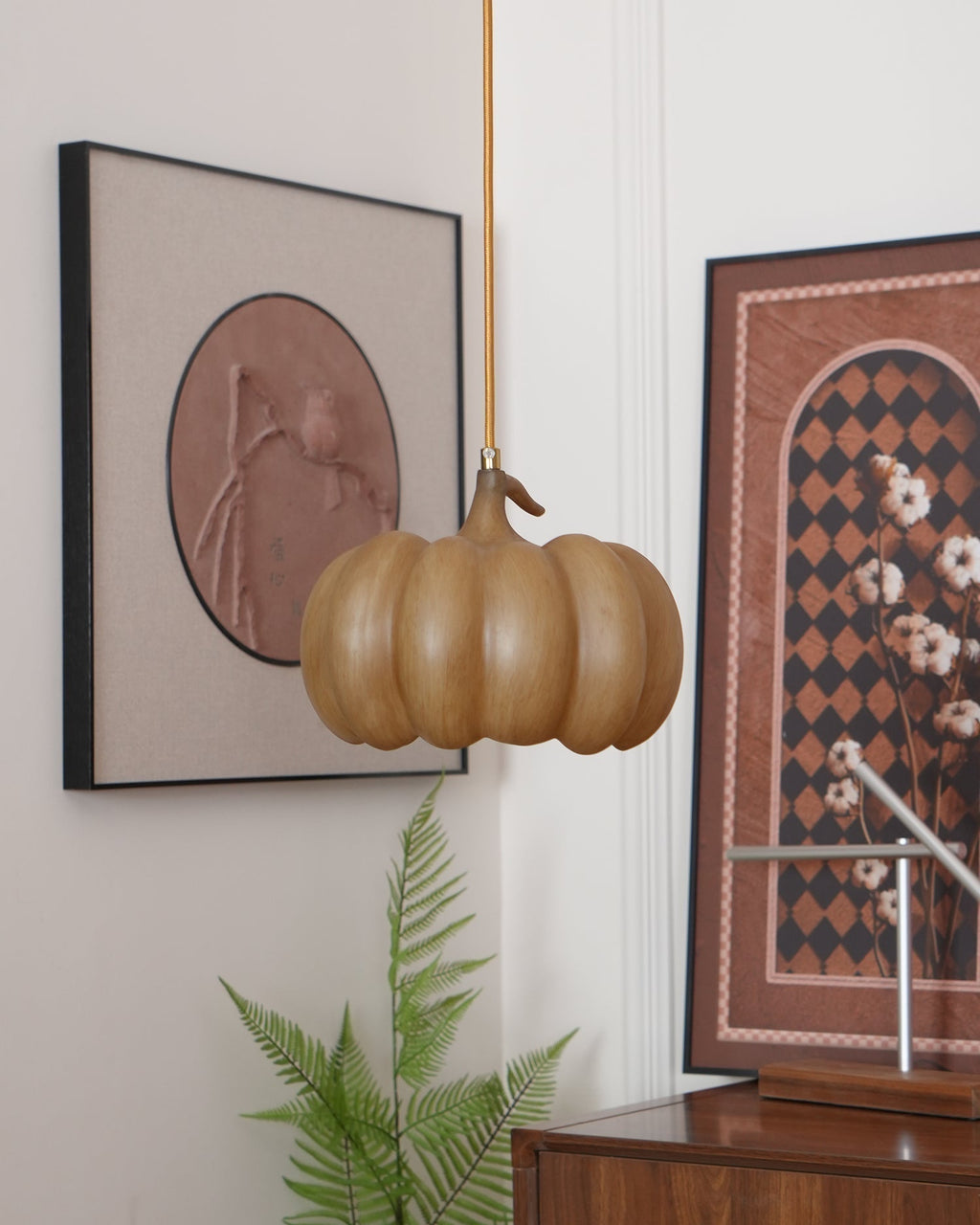 Duzy Pumpkin Lampe Suspendue Résine Vintage Japonaise - Neutralighting