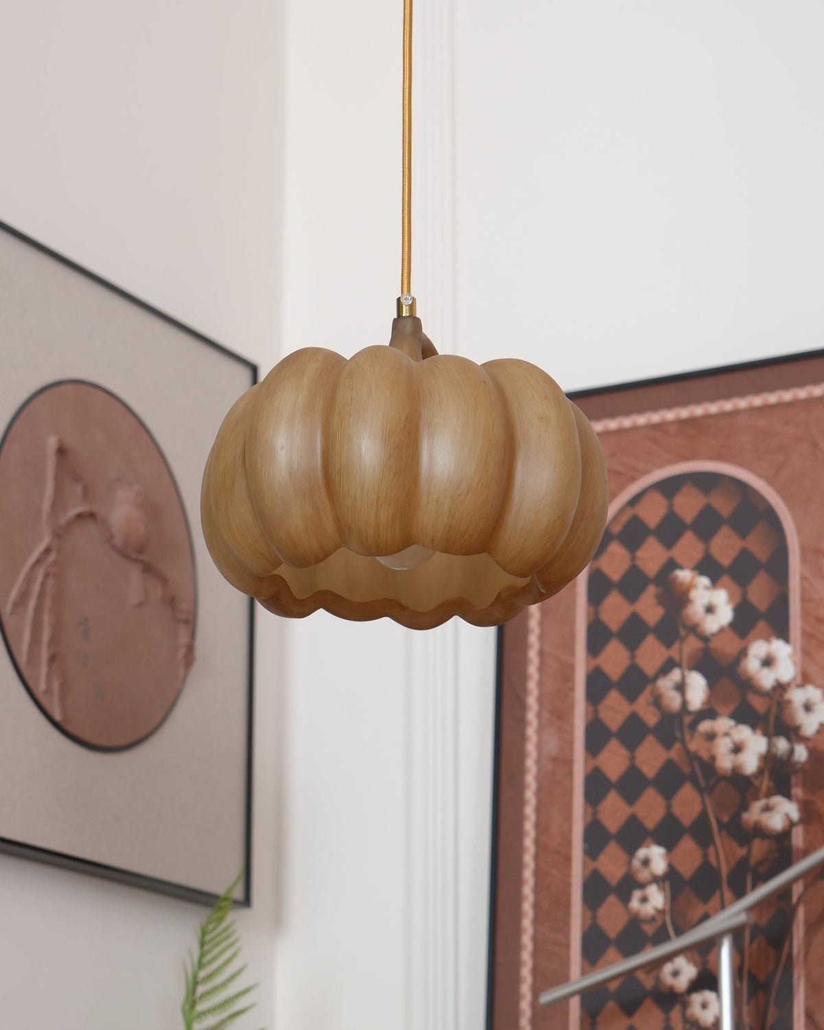 Duzy Pumpkin Lampe Suspendue Résine Vintage Japonaise - Neutralighting