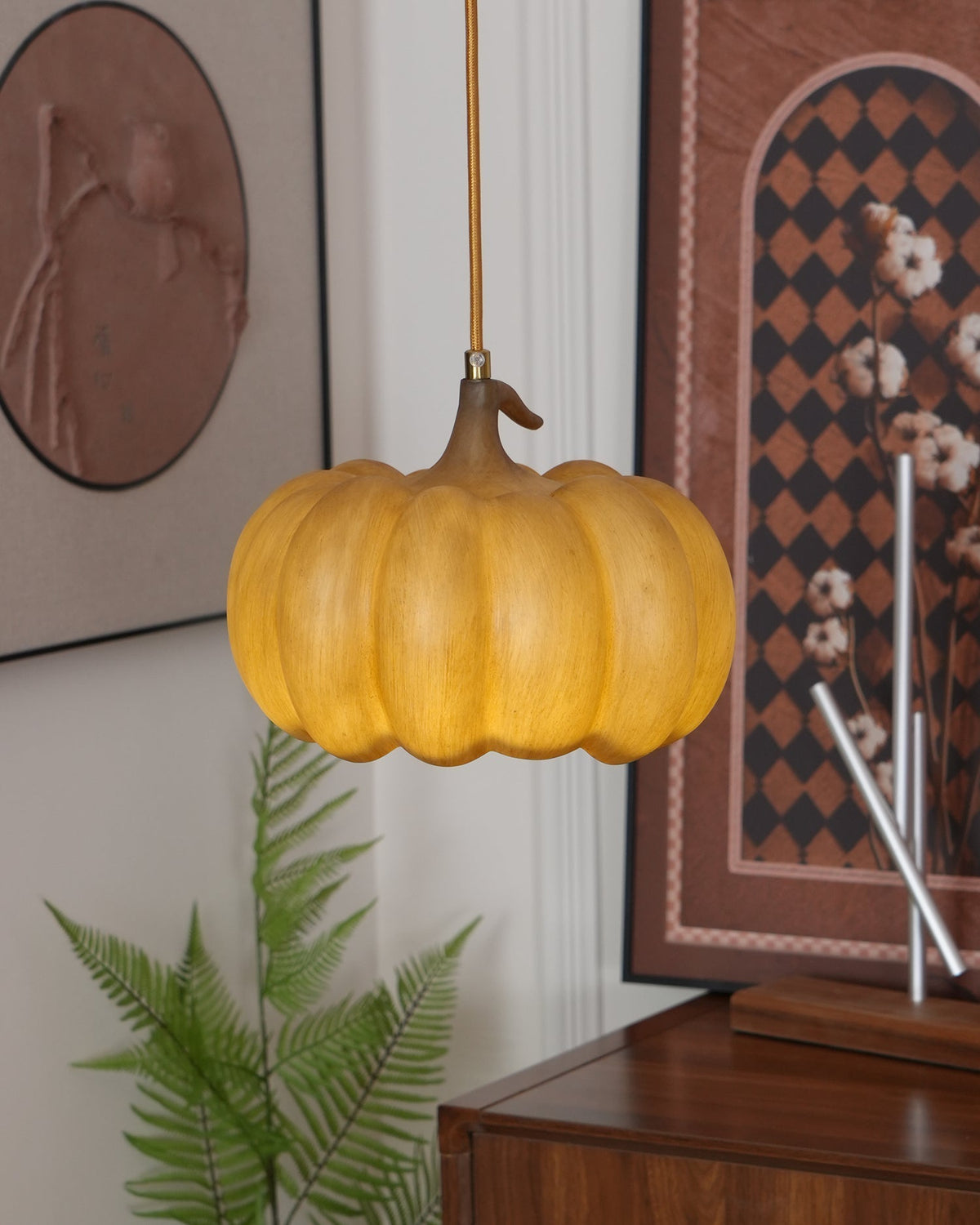 Duzy Pumpkin Lampe Suspendue Résine Vintage Japonaise - Neutralighting