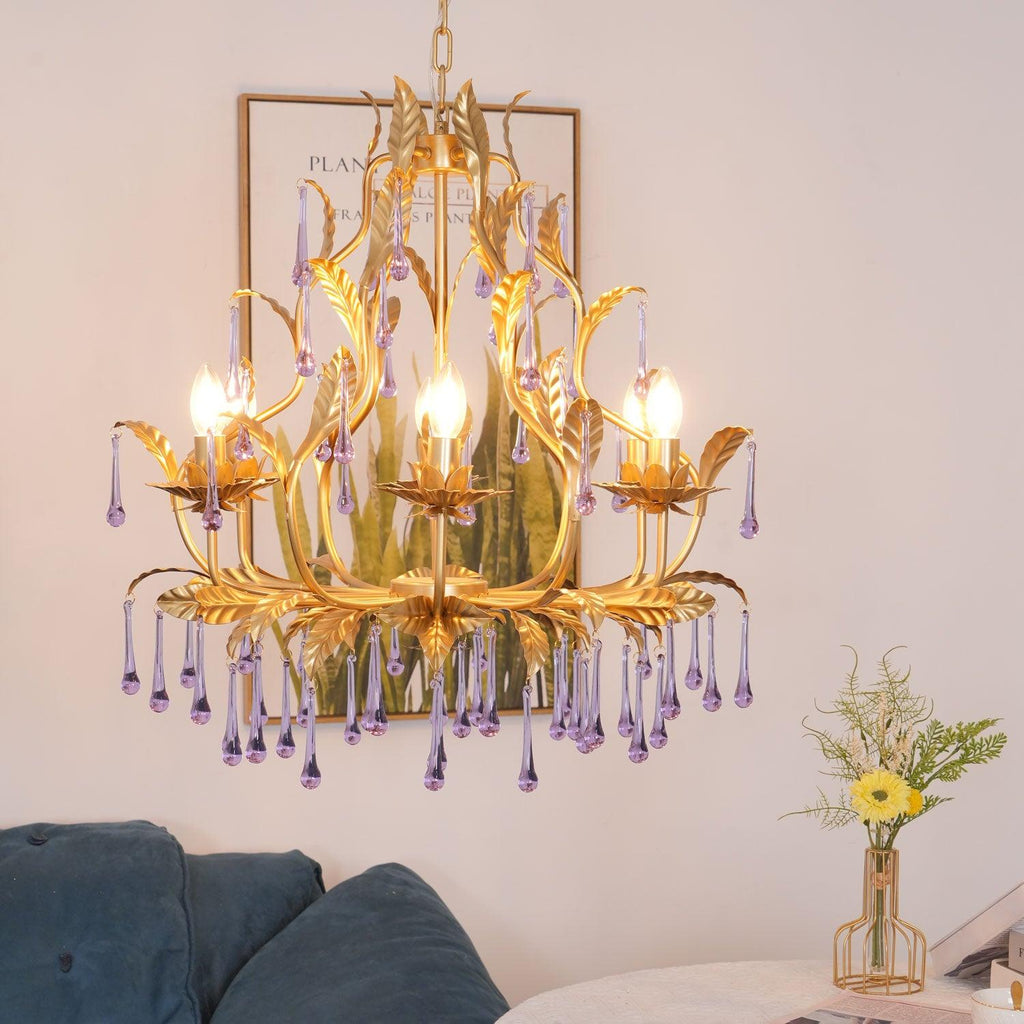 Ilvenel Lustre de Luxe en Verre Violet - Neutralighting
