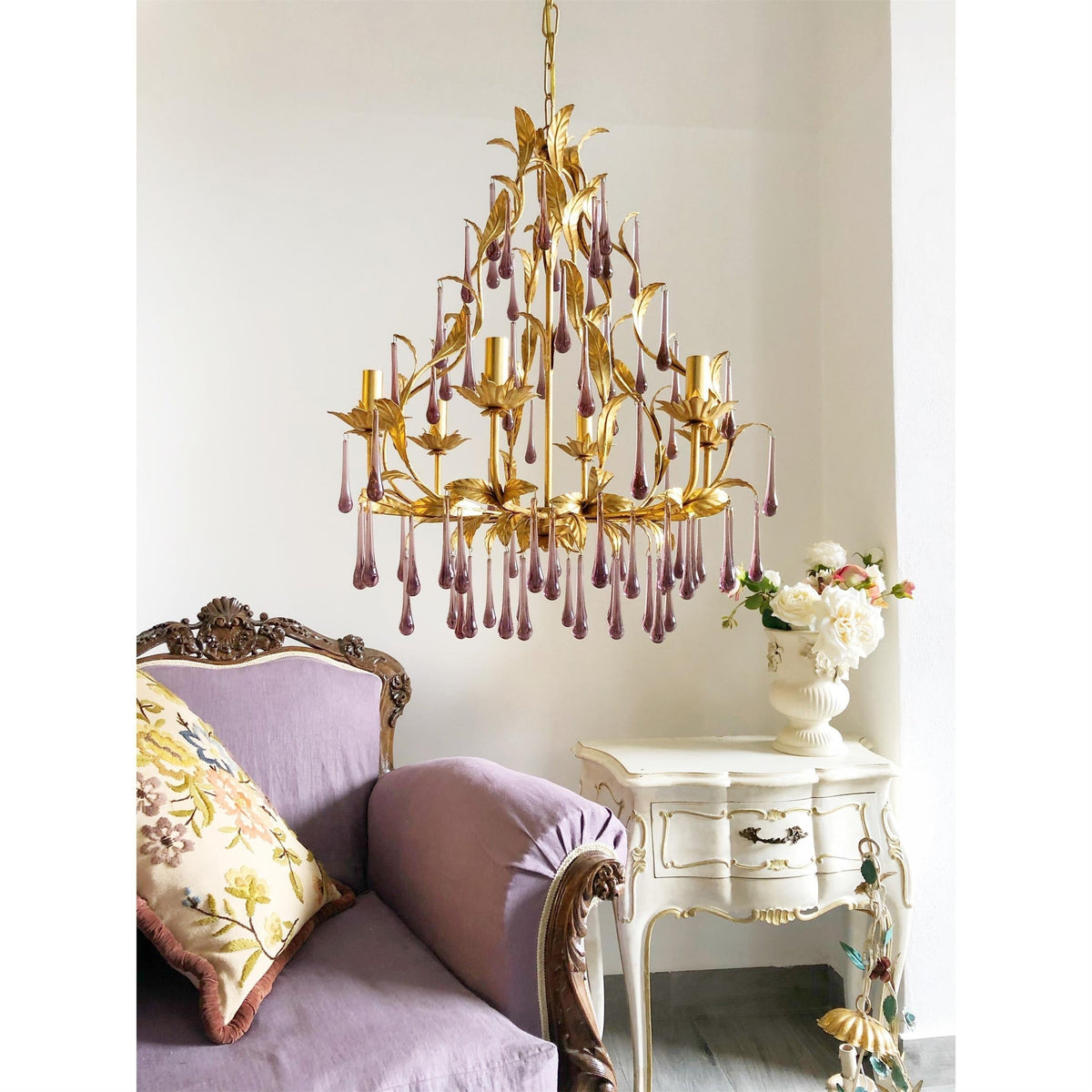 Ilvenel Lustre de Luxe en Verre Violet - Neutralighting