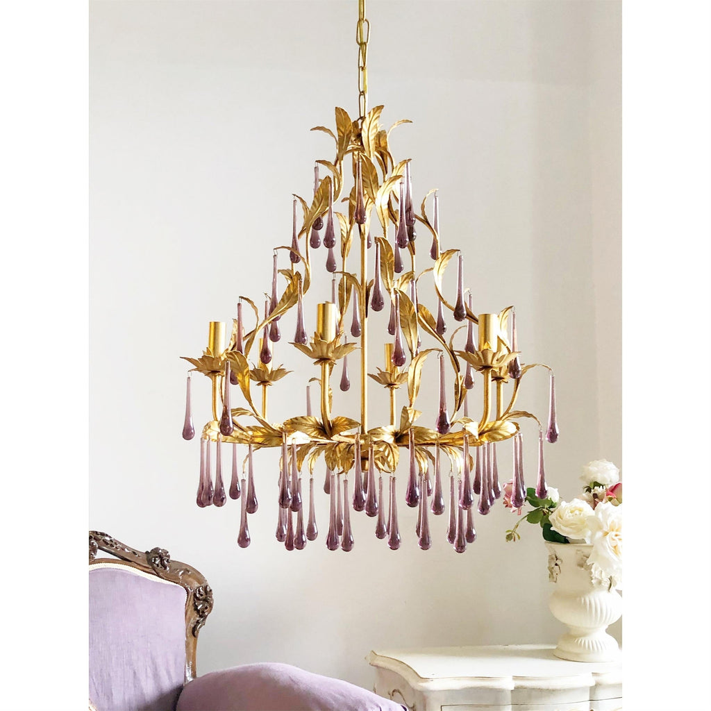 Ilvenel Lustre de Luxe en Verre Violet - Neutralighting