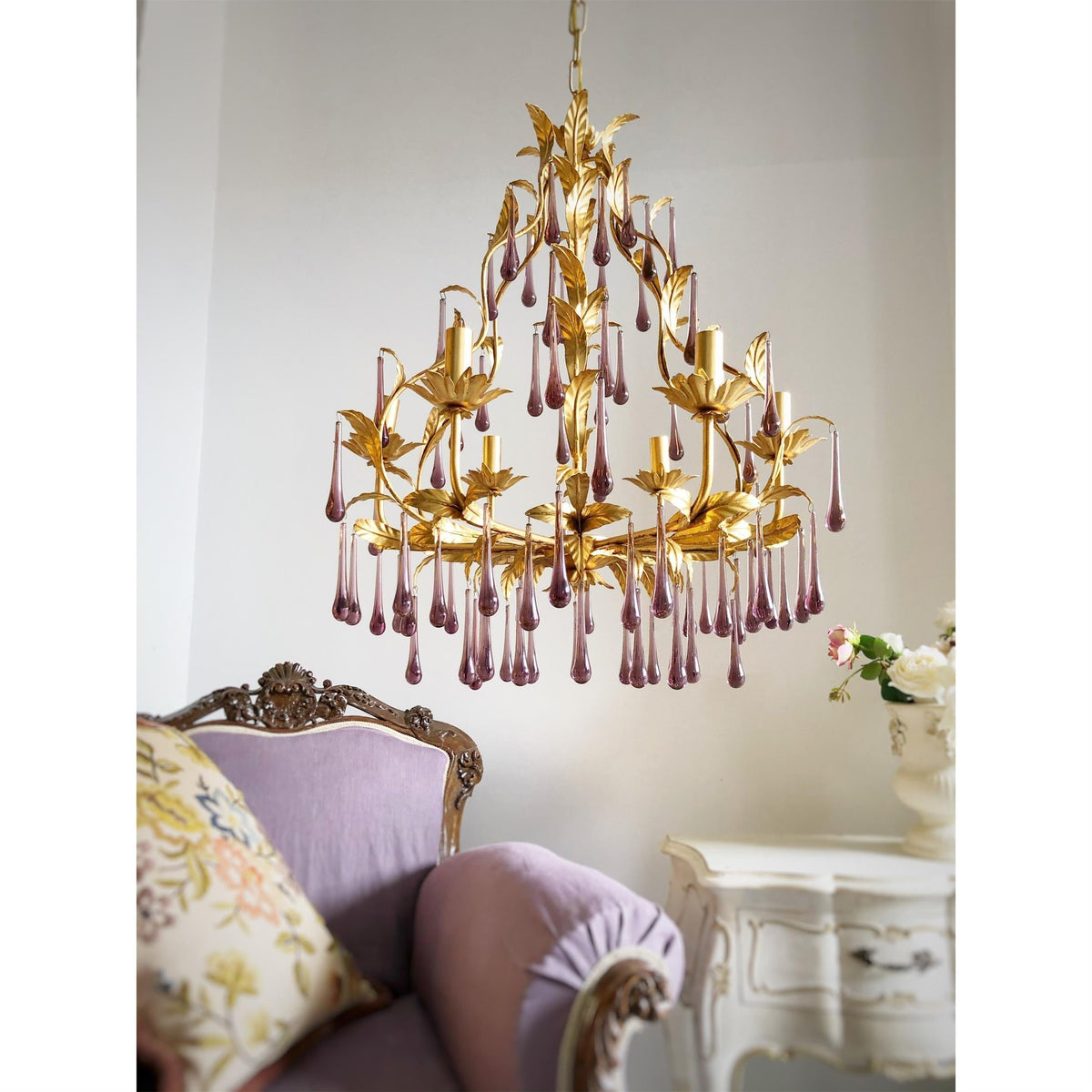 Ilvenel Lustre de Luxe en Verre Violet - Neutralighting