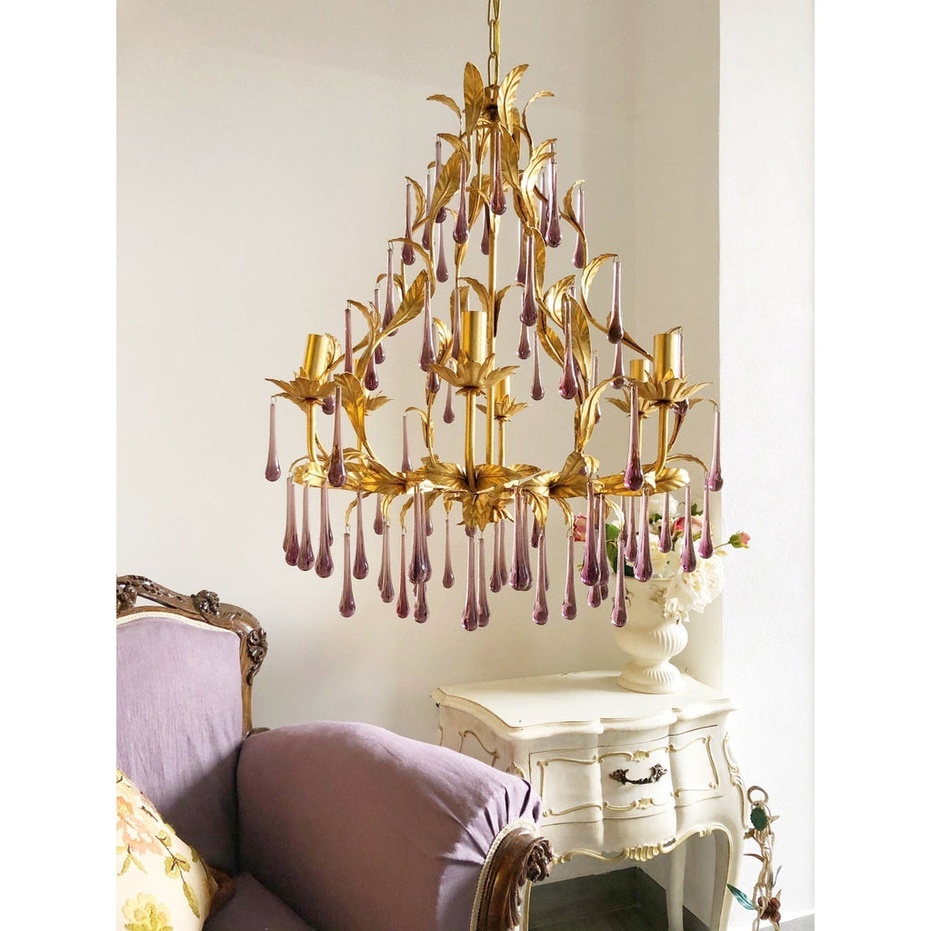 Ilvenel Lustre de Luxe en Verre Violet - Neutralighting