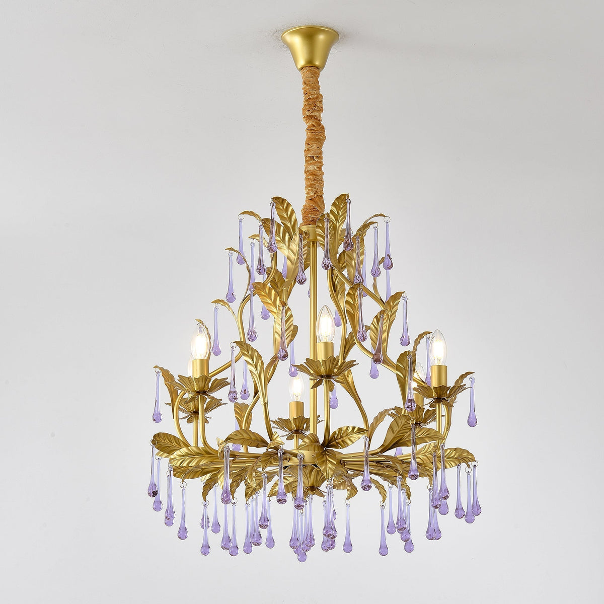 Ilvenel Lustre de Luxe en Verre Violet - Neutralighting