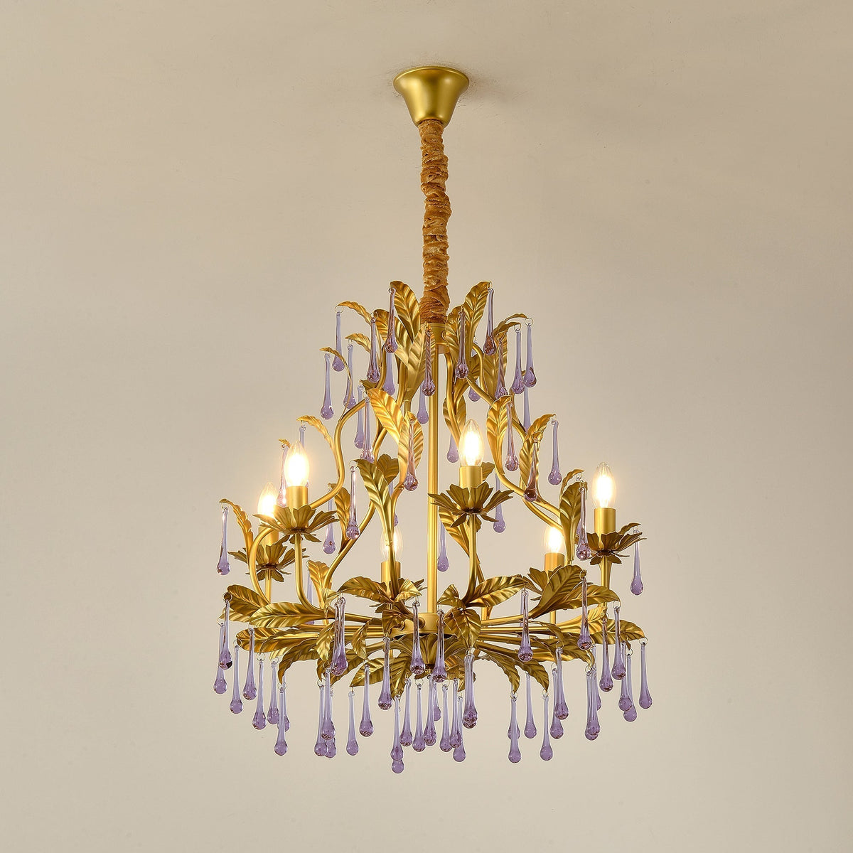 Ilvenel Lustre de Luxe en Verre Violet - Neutralighting