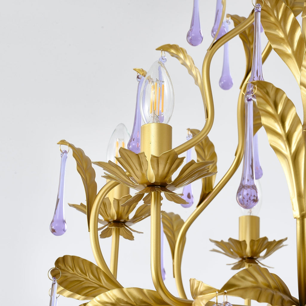 Ilvenel Lustre de Luxe en Verre Violet - Neutralighting