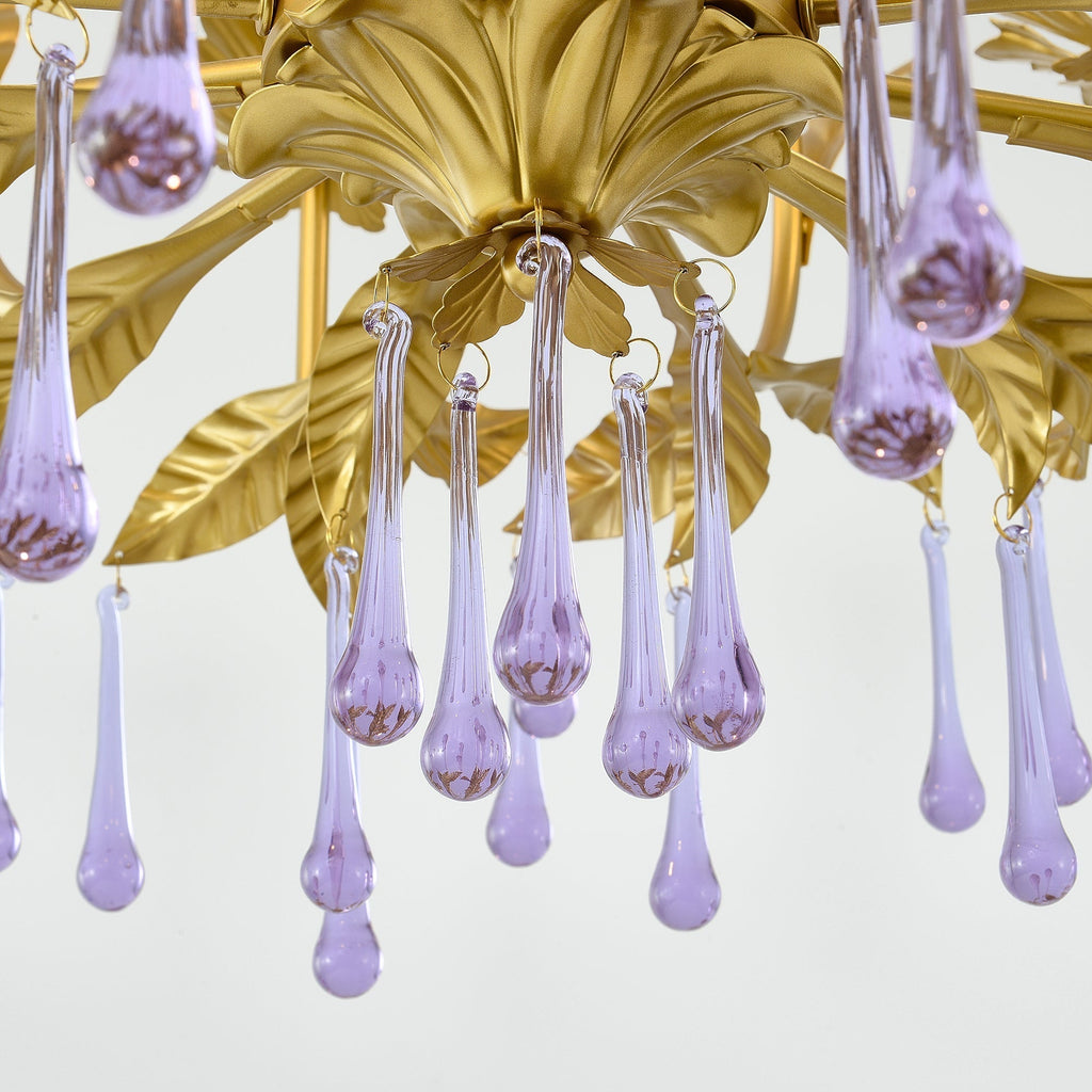 Ilvenel Lustre de Luxe en Verre Violet - Neutralighting