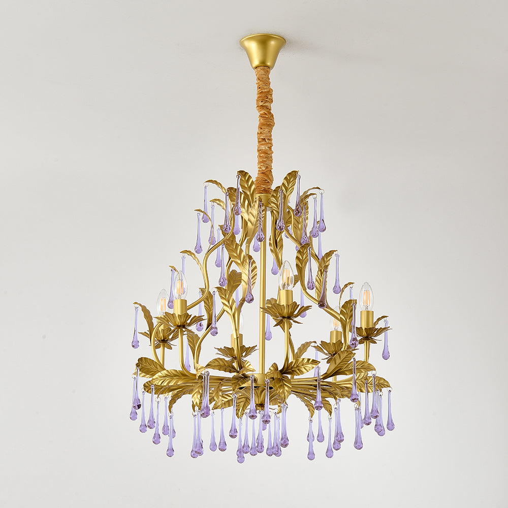 Ilvenel Lustre de Luxe en Verre Violet - Neutralighting