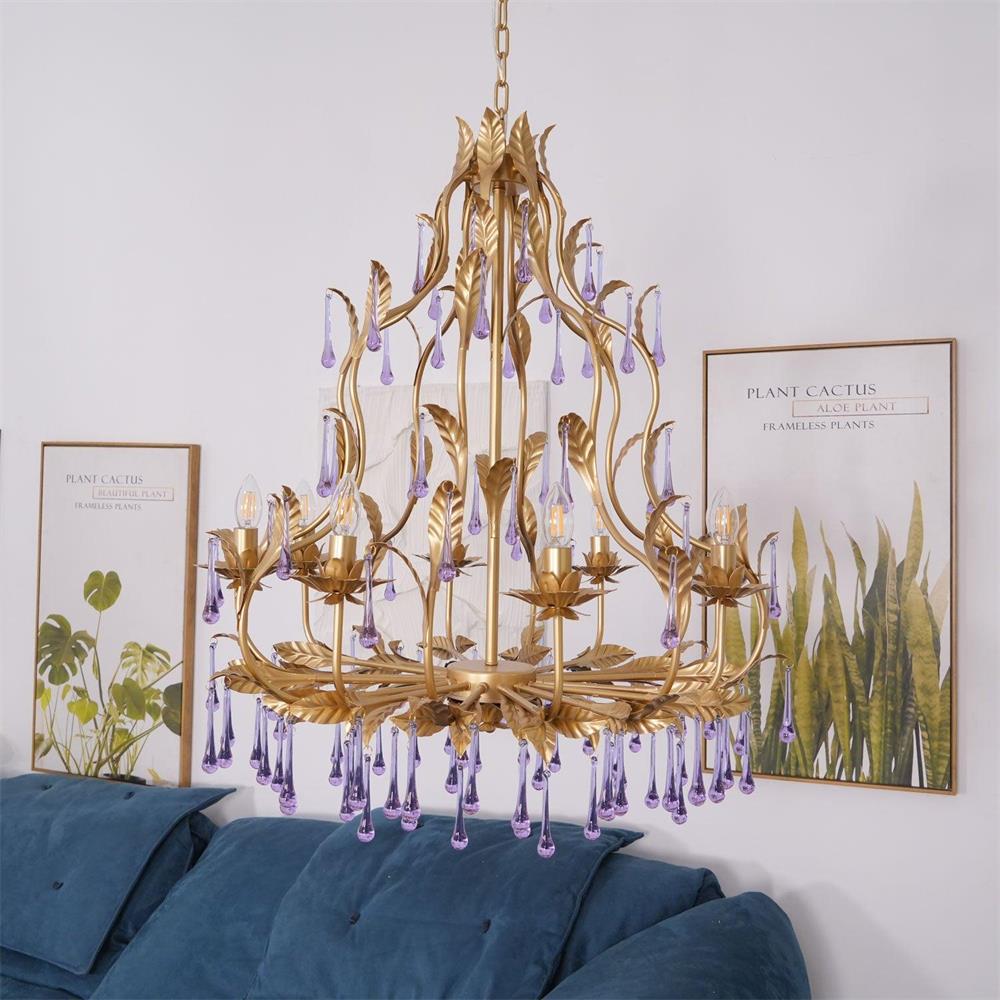 Ilvenel Lustre de Luxe en Verre Violet - Neutralighting