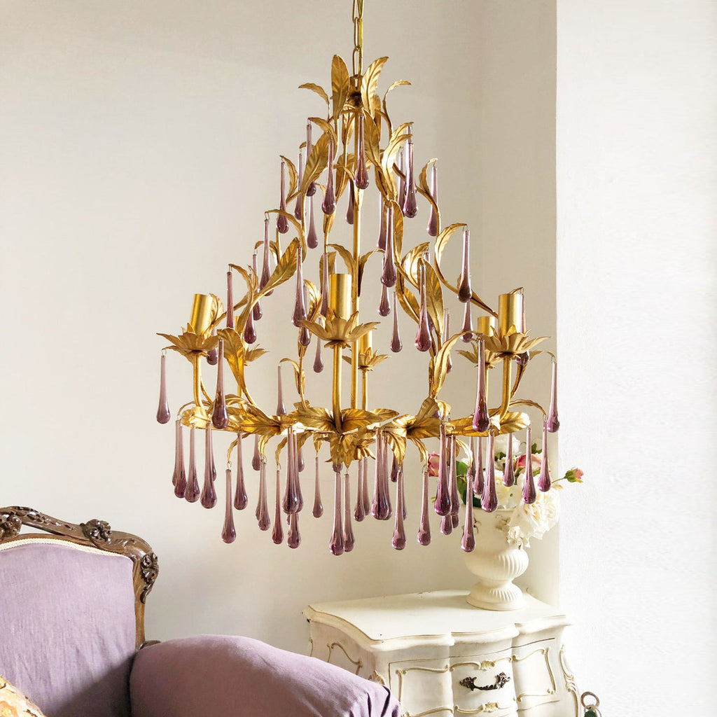 Ilvenel Lustre de Luxe en Verre Violet - Neutralighting