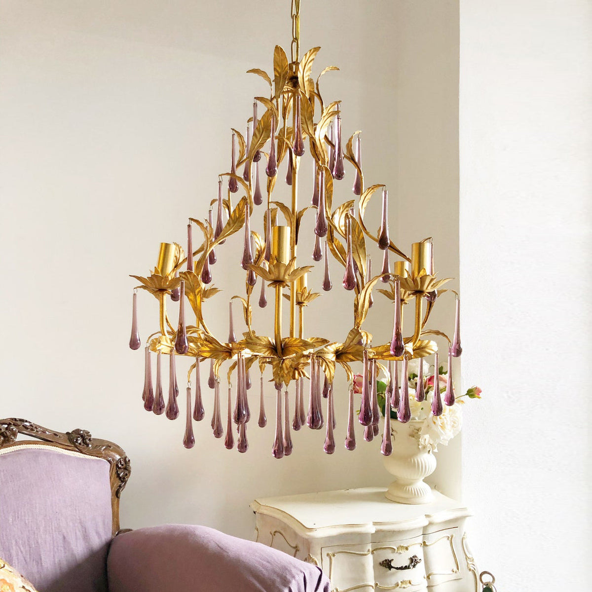 Ilvenel Lustre de Luxe en Verre Violet - Neutralighting