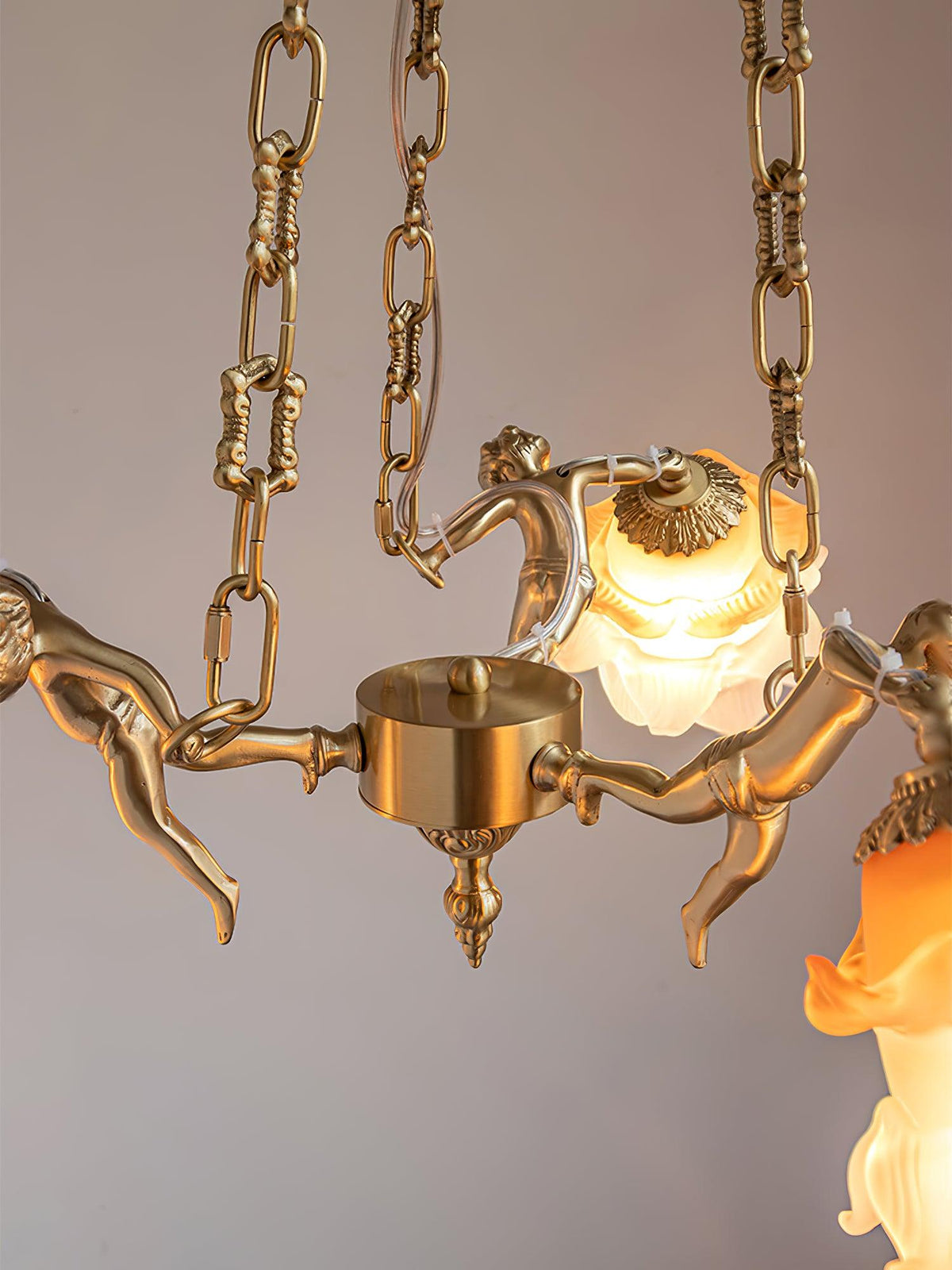 Lustra Lustre Laiton Suspension Florale Vintage - Neutralighting