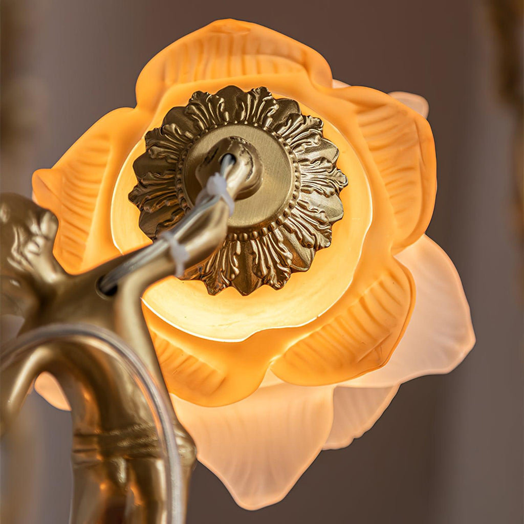 Lustra Lustre Laiton Suspension Florale Vintage - Neutralighting