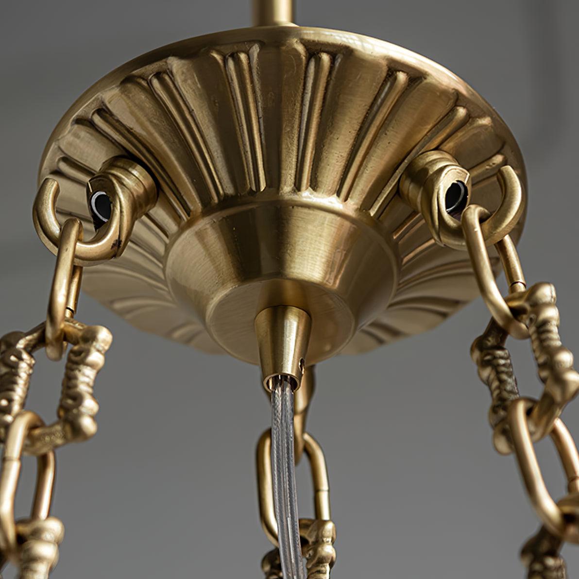 Lustra Lustre Laiton Suspension Florale Vintage - Neutralighting