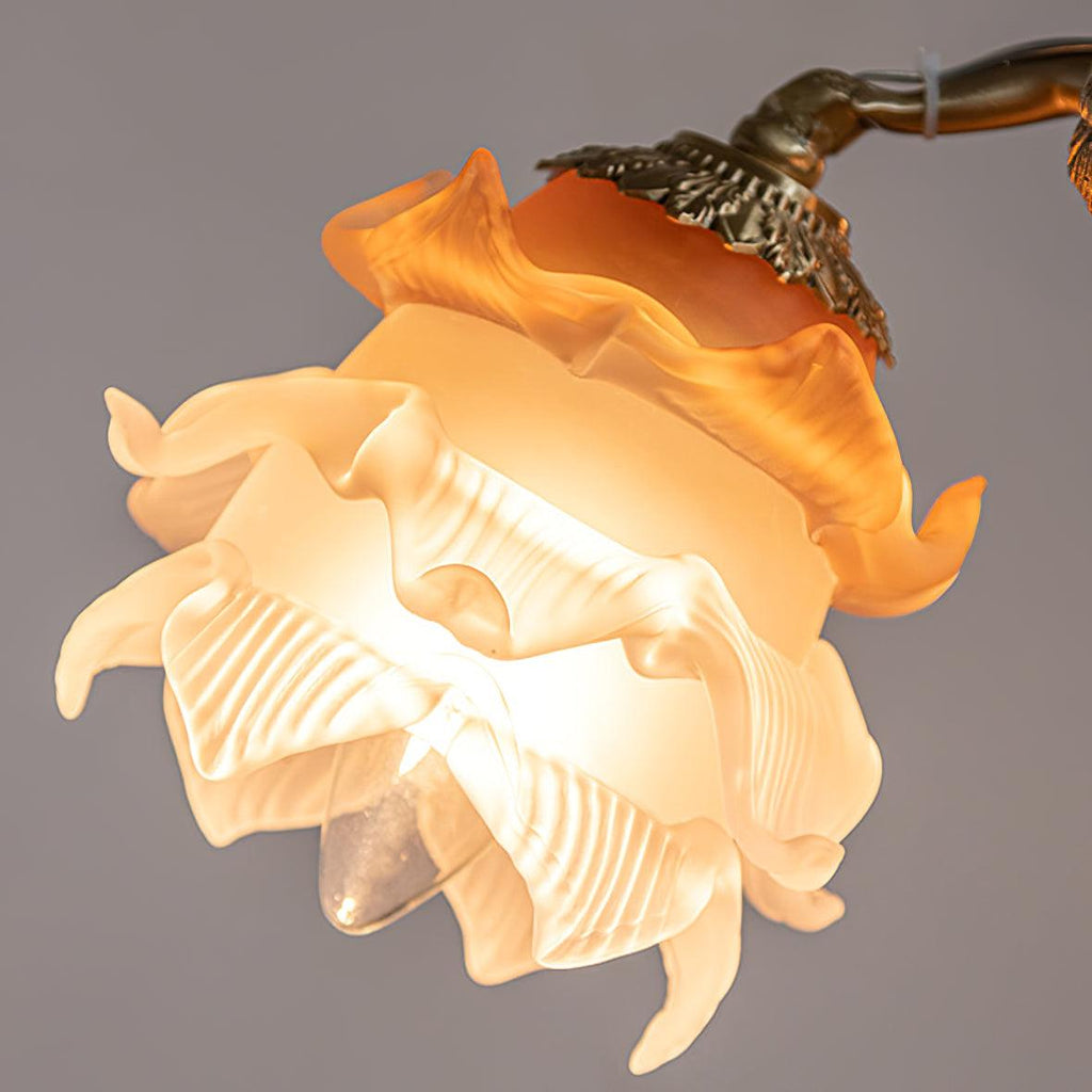 Lustra Lustre Laiton Suspension Florale Vintage - Neutralighting