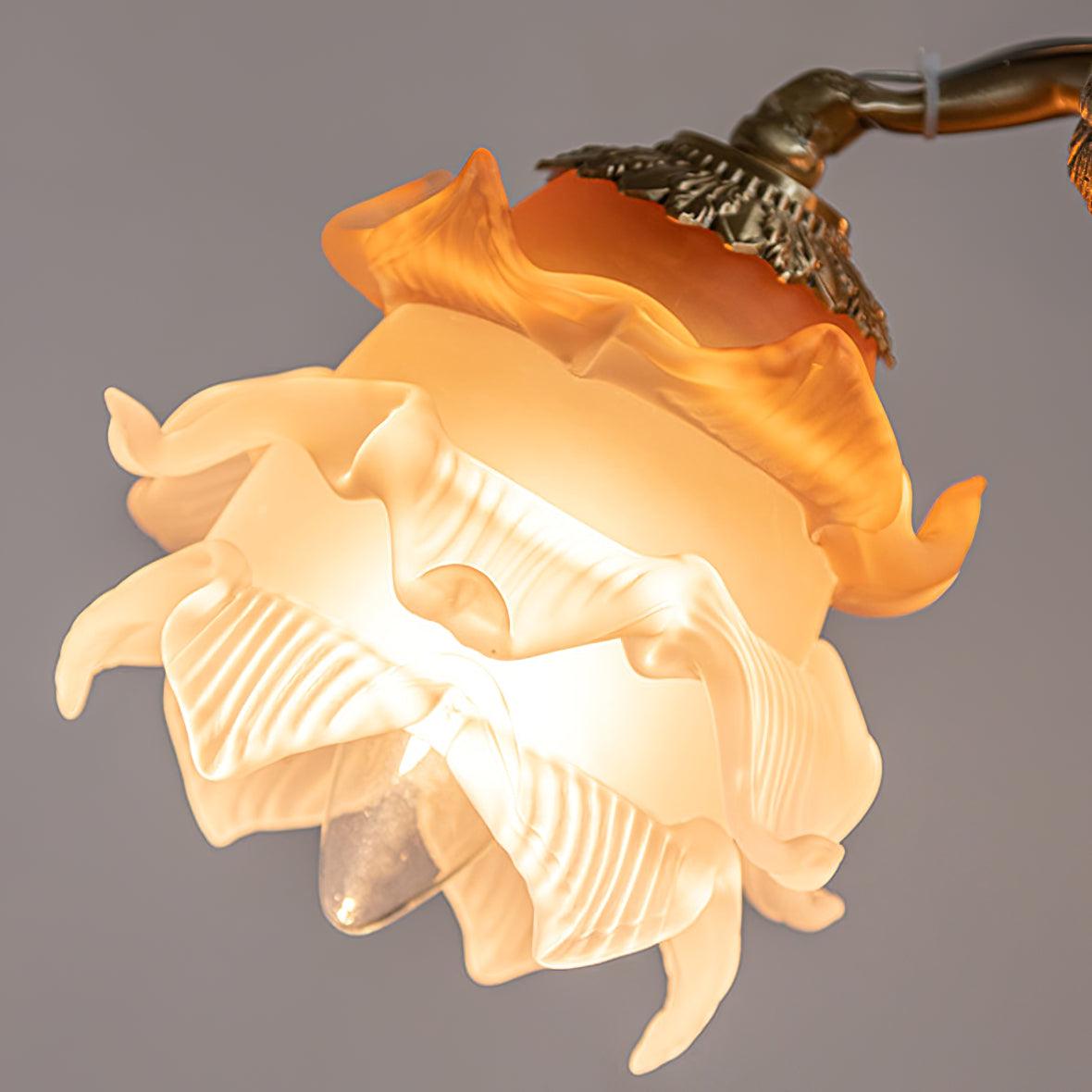 Lustra Lustre Laiton Suspension Florale Vintage - Neutralighting