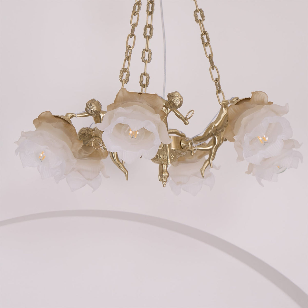 Lustra Lustre Laiton Suspension Florale Vintage - Neutralighting