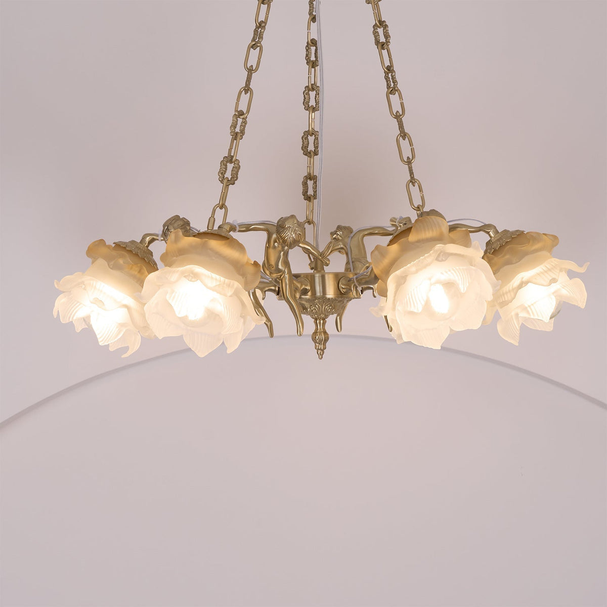 Lustra Lustre Laiton Suspension Florale Vintage - Neutralighting