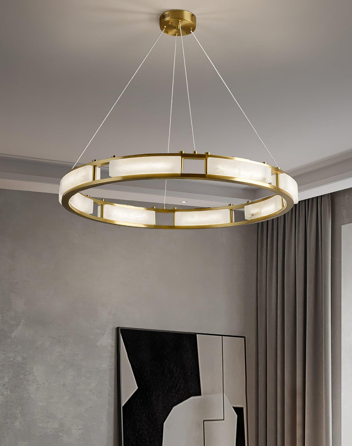 Symiria Luxe Albâtre Anneau Pendentif Lumière - Neutralighting