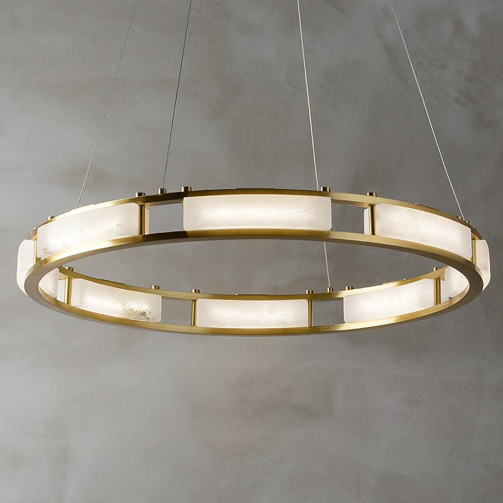 Symiria Luxe Albâtre Anneau Pendentif Lumière - Neutralighting
