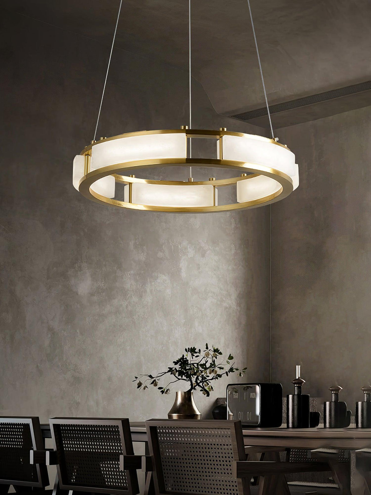 Symiria Luxe Albâtre Anneau Pendentif Lumière - Neutralighting