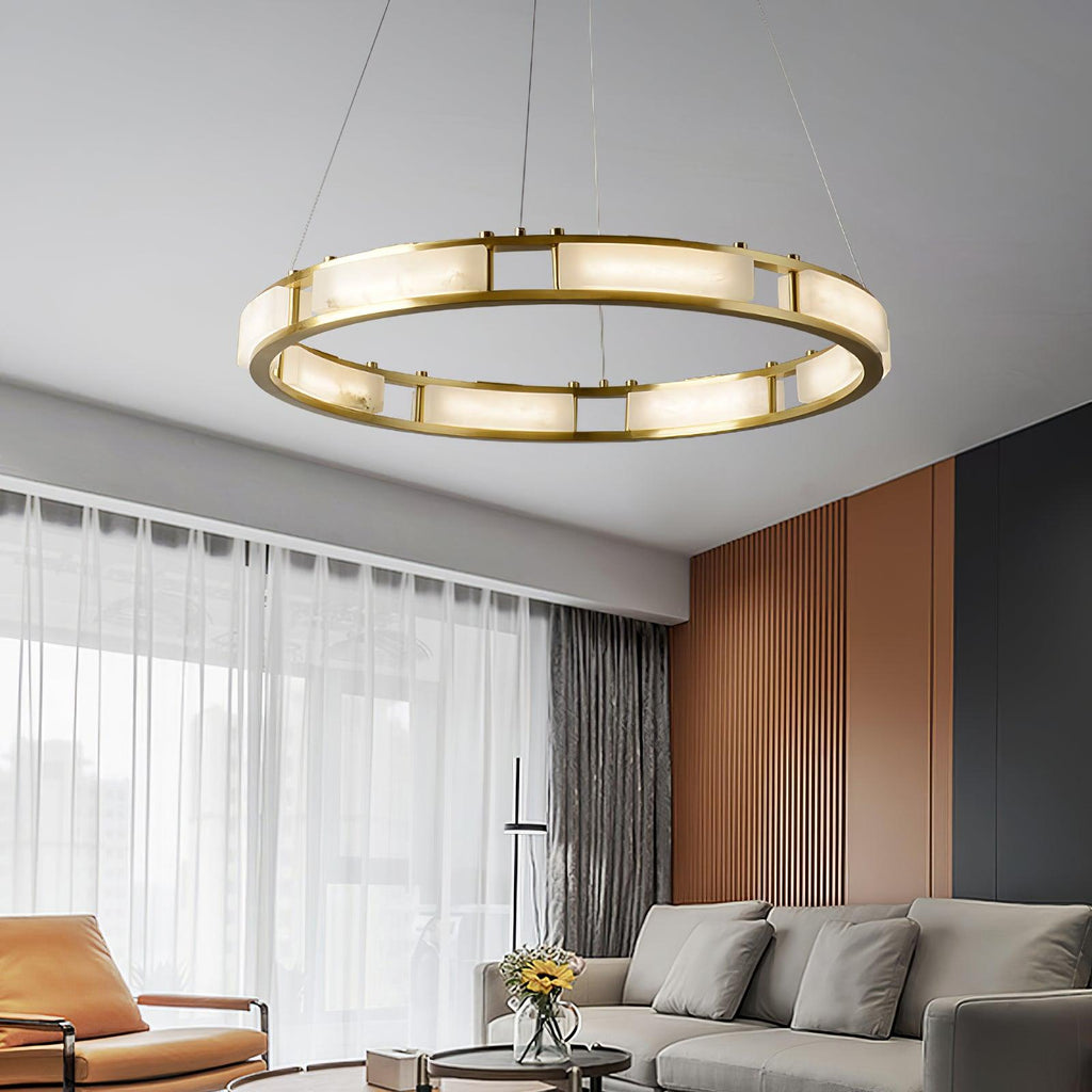 Symiria Luxe Albâtre Anneau Pendentif Lumière - Neutralighting