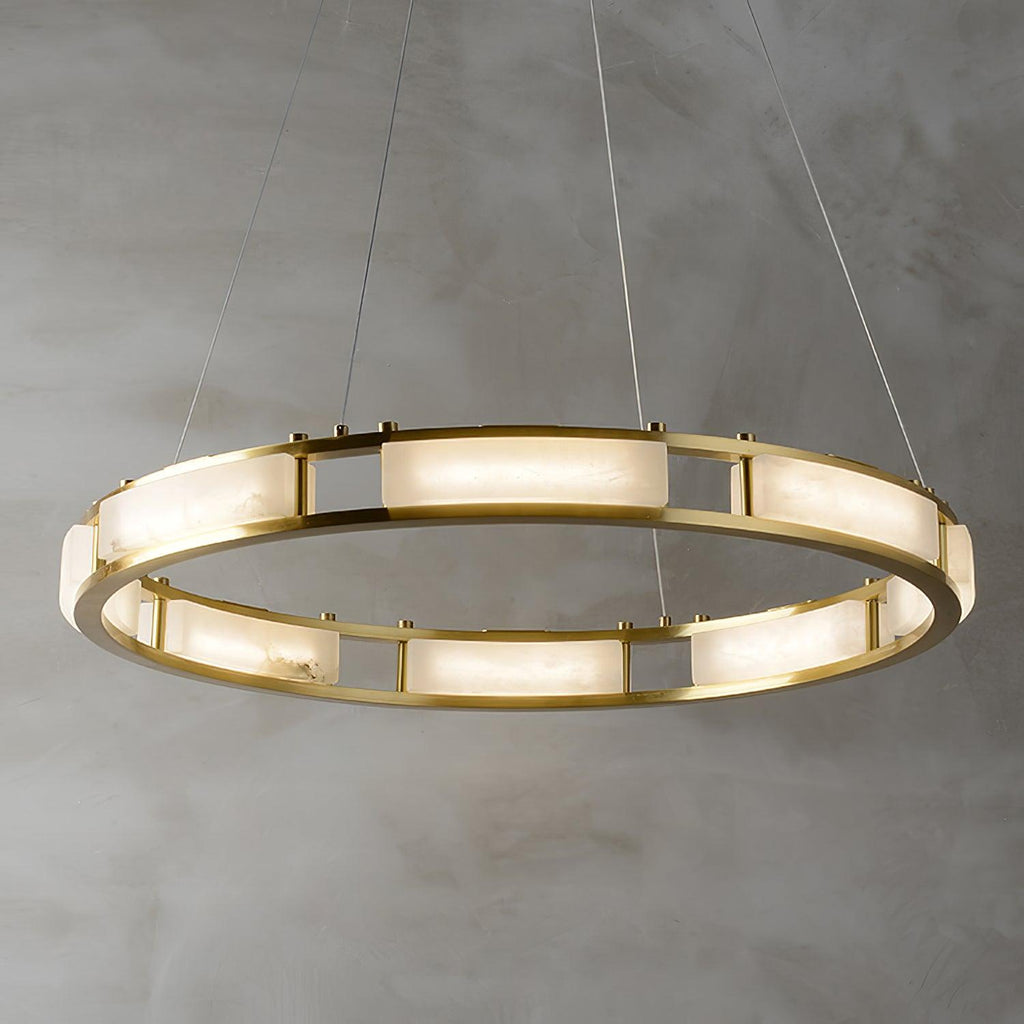 Symiria Luxe Albâtre Anneau Pendentif Lumière - Neutralighting