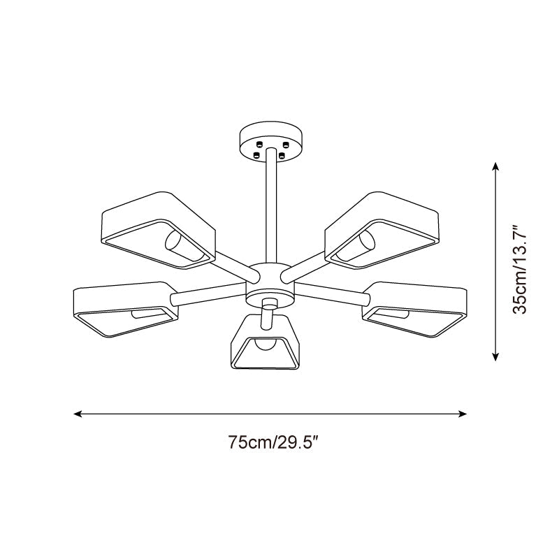 Feyno Plafonnier en Travertin et Bois - Neutralighting