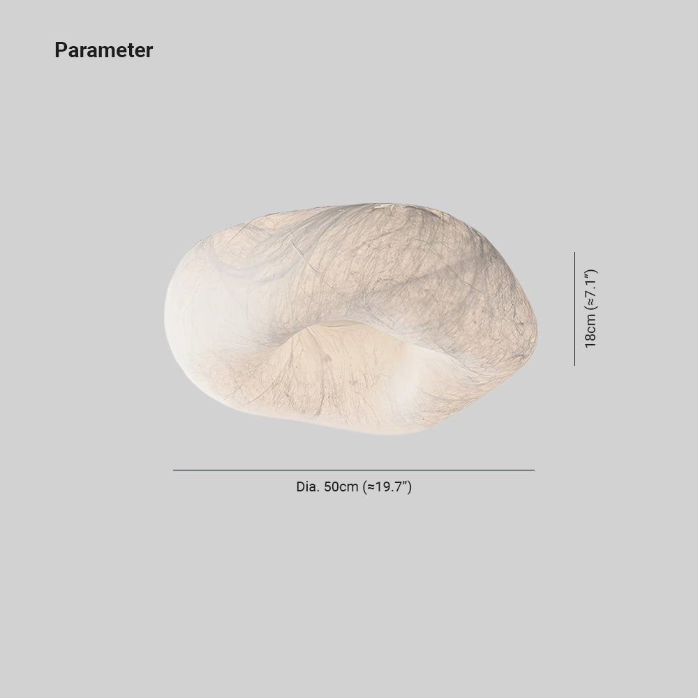 Yunduo Plafonnier Soie Nuage Forme Moderne
