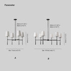 Valea Lustre à 4/6 Têtes Style Mid-Century - Neutralighting
