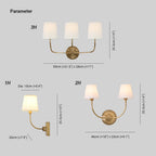 Victor Applique Murale en Bronze Noir et Tissu - Neutralighting