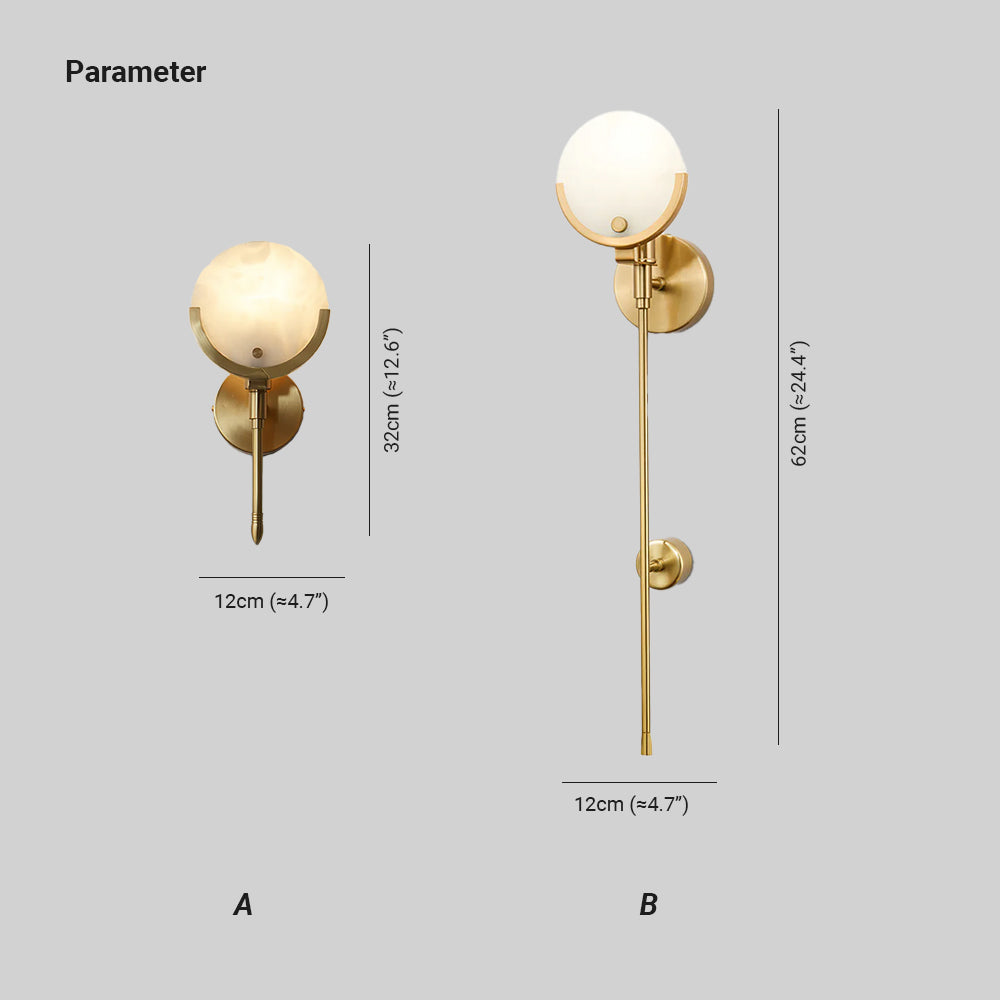 Bravi Applique Murale en Laiton et Albâtre - Neutralighting