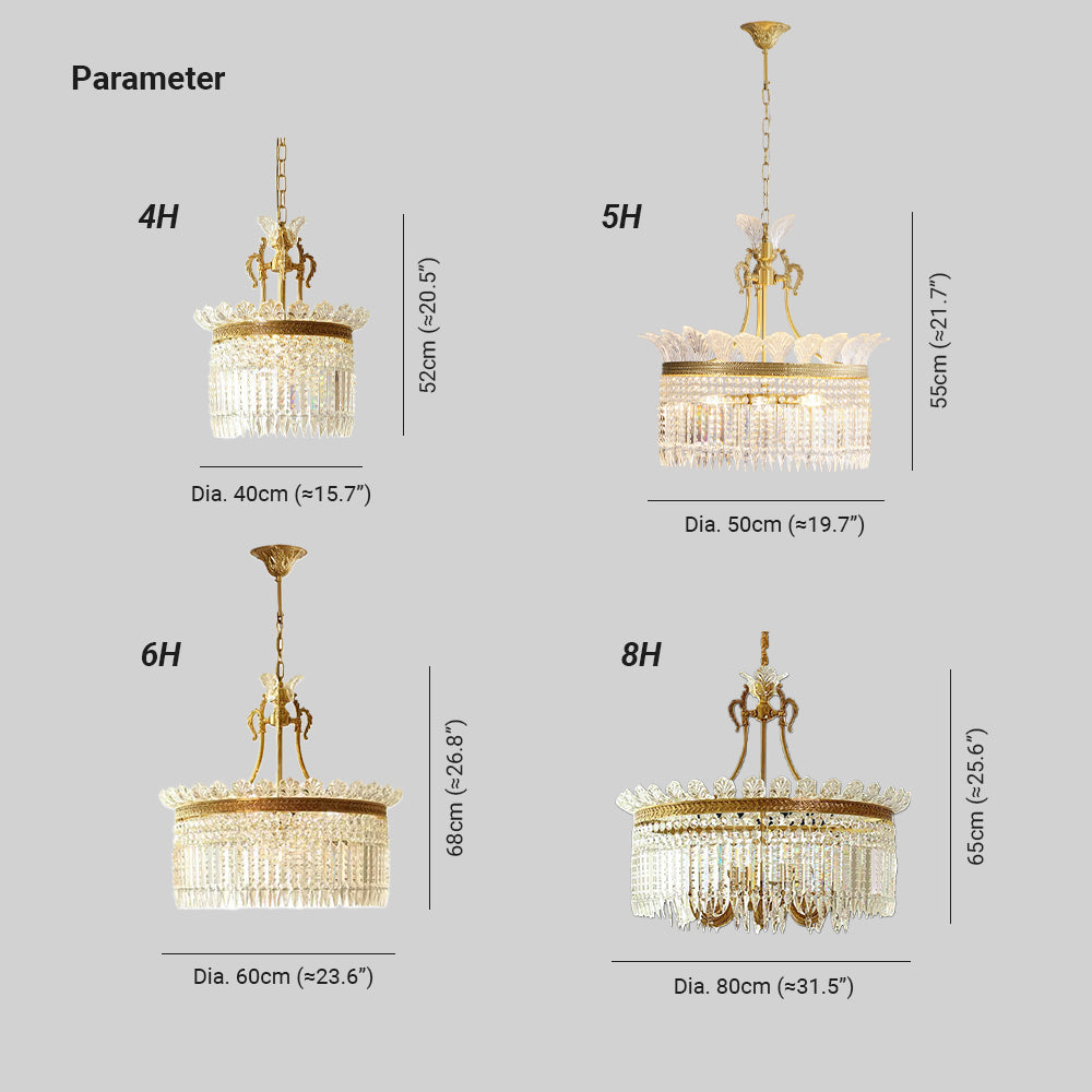 Xelra Lustre en Laiton & Cristal - Neutralighting