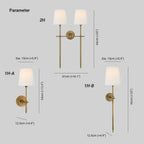 Theodore Applique Murale en Laiton et Tissu - Neutralighting