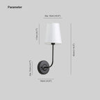 Arisha Moderne Métal Tissu Intérieur Applique Murale Salon - Neutralighting