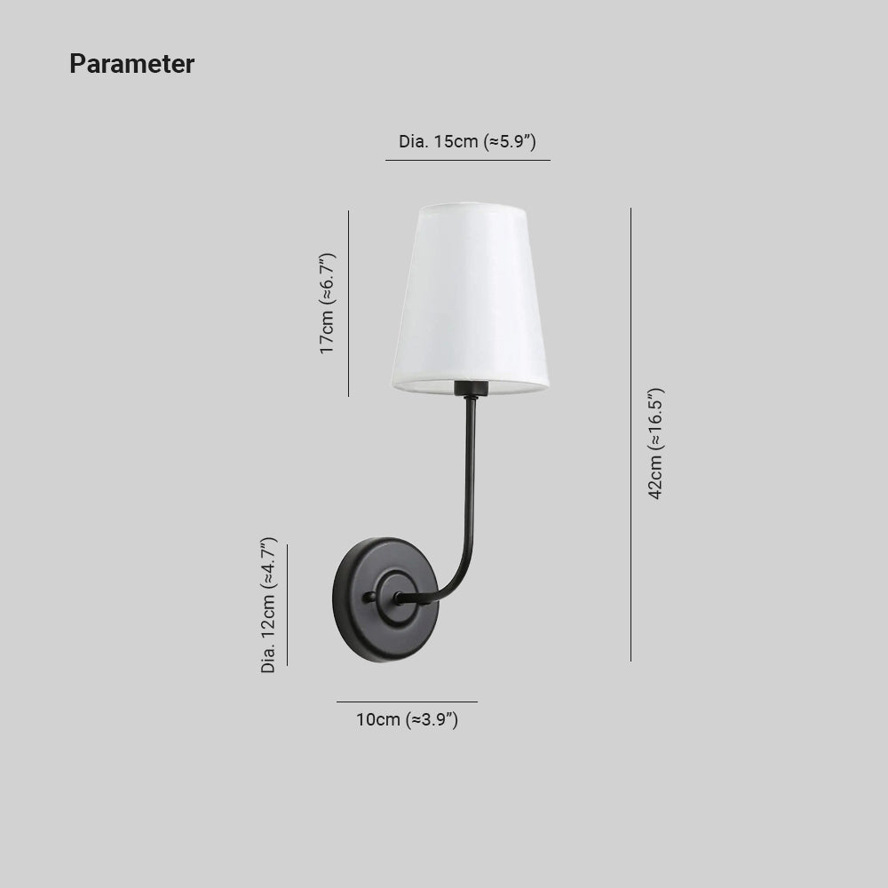 Arisha Moderne Métal Tissu Intérieur Applique Murale Salon - Neutralighting