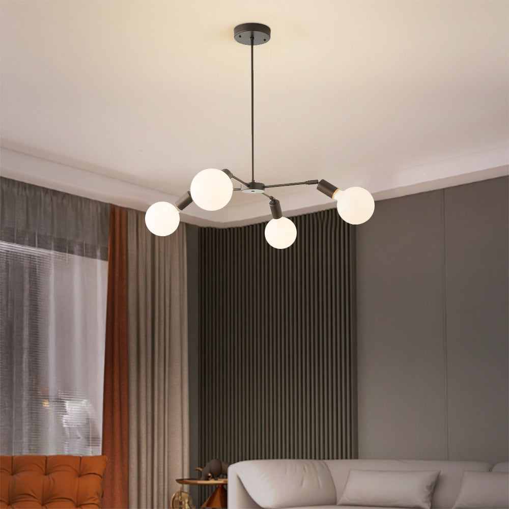 Valentina Moderne LED Métal Verre Lustre Chambre à Coucher - Neutralighting