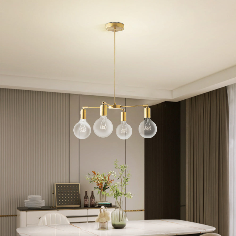 Valentina Moderne LED Métal Verre Lustre Chambre à Coucher - Neutralighting