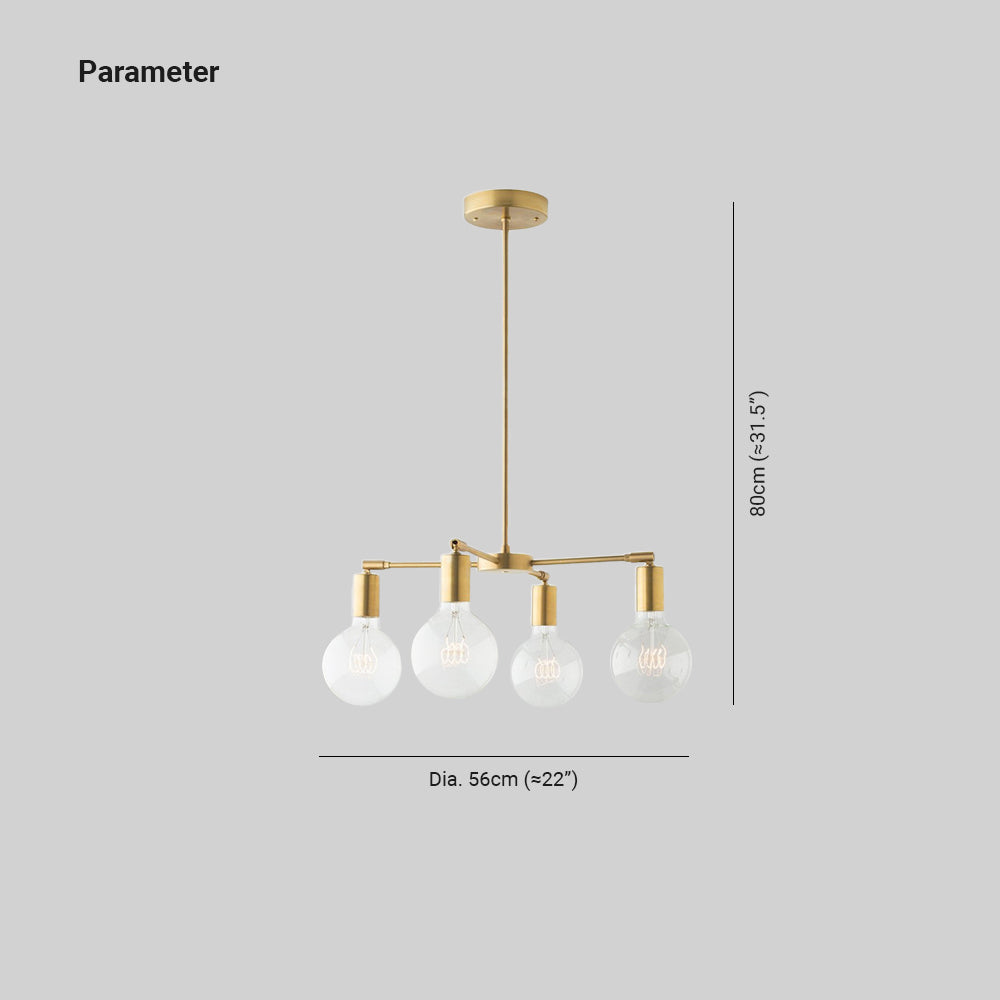 Valentina Moderne LED Métal Verre Lustre Chambre à Coucher - Neutralighting