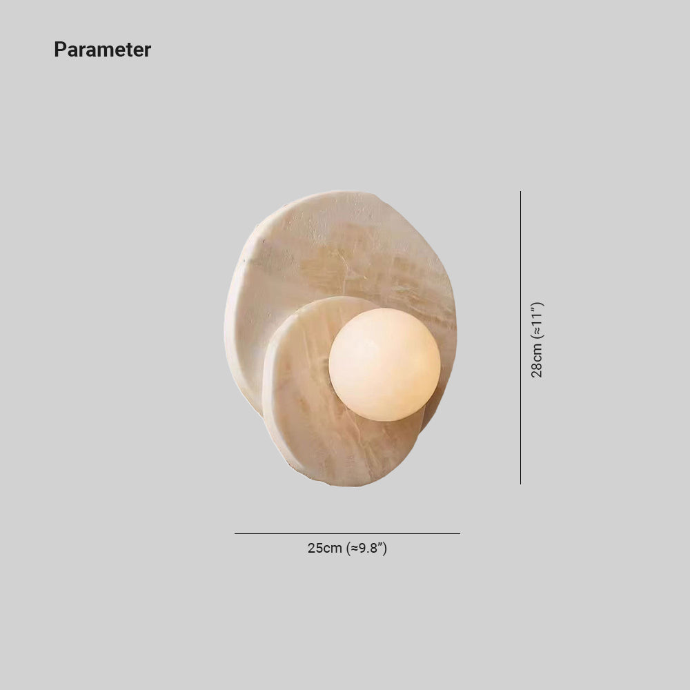 Arisha Français LED Roche Verre Intérieur Applique Murale Salon - Neutralighting