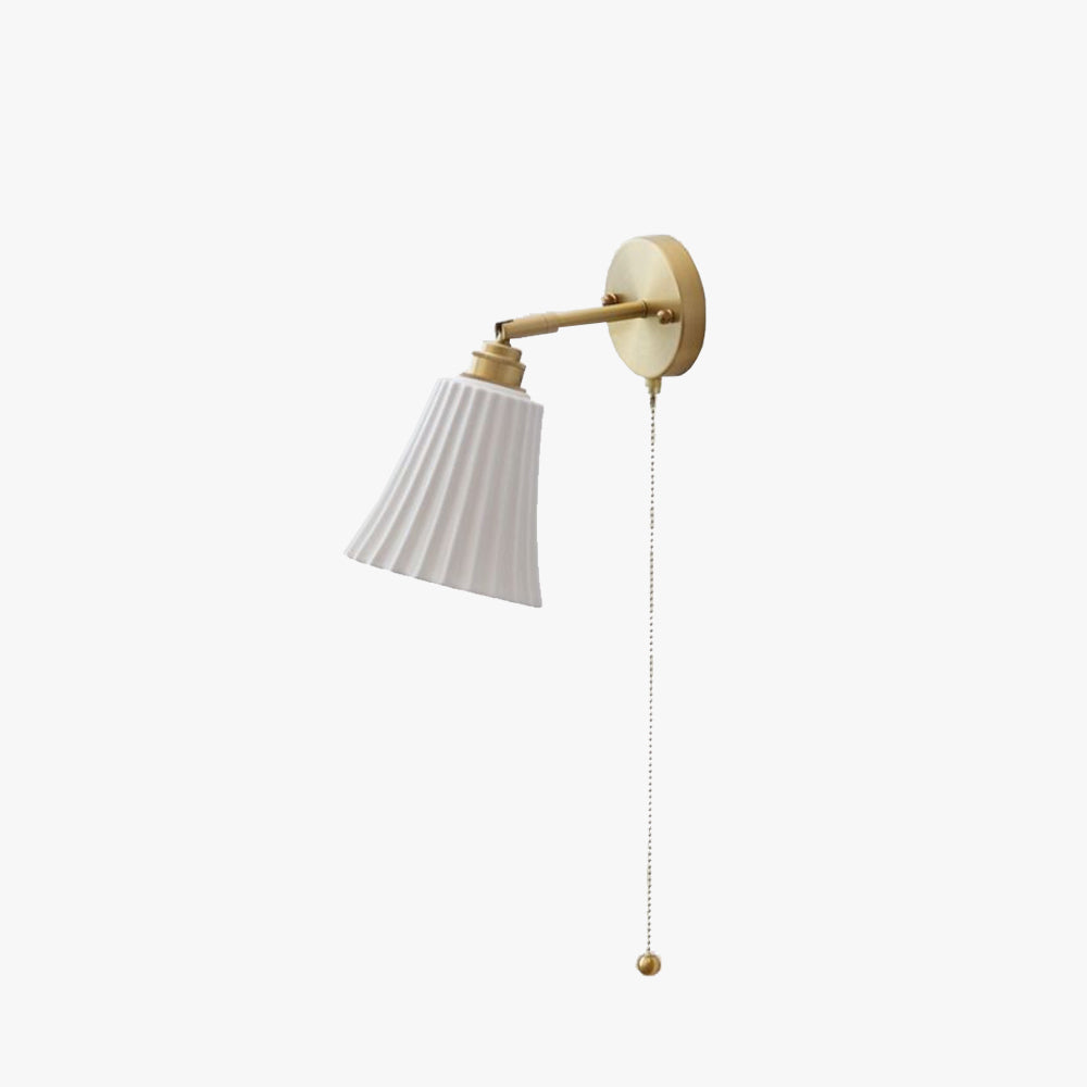 Arisha Moderne Tirer Cordon Métal Cerámique Intérieur Applique Murale Salon - Neutralighting